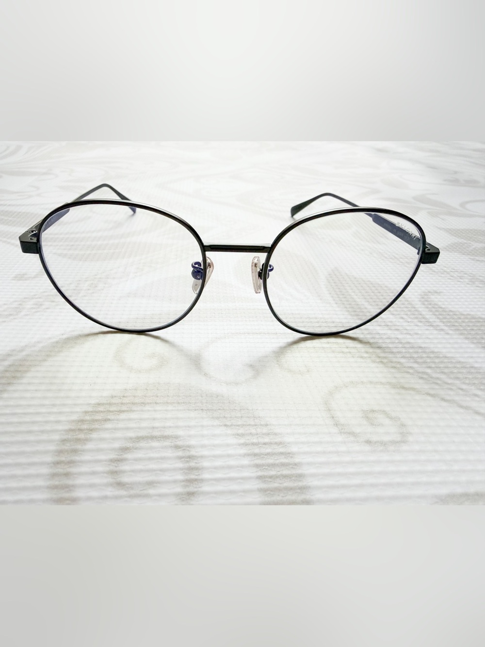 Bvlgari Round Metal Glasses in Gunmetal
